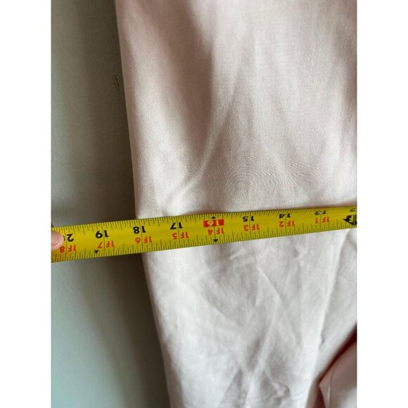 NWT ZARA Womens Strapless Pink Satin Wide Leg Jumpsuit Bloggers Favorite Size l - Picture 7 of 14